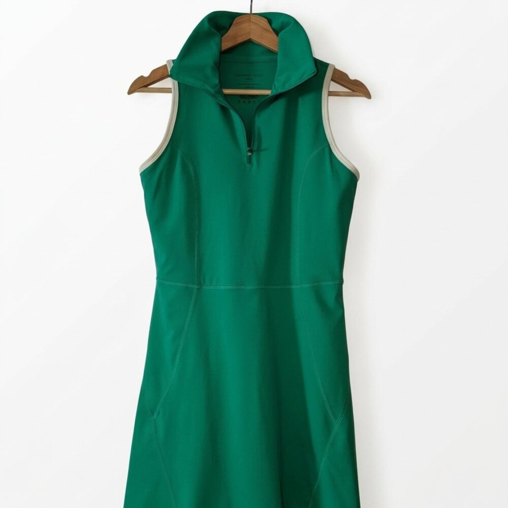 Sincerely Jules Green Sleeveless Quarter Zip Golf Tennis Athletic Mini Dress M